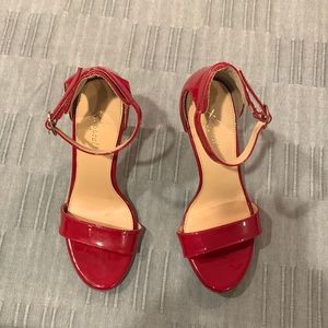 Xappeal Angelina Red Patent High Heel Sandals - Size 7
